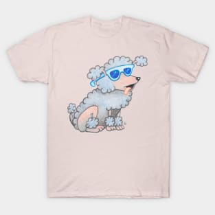 Cool Poodle - Cartoon Dog Wearing Sunglasses T-Shirt